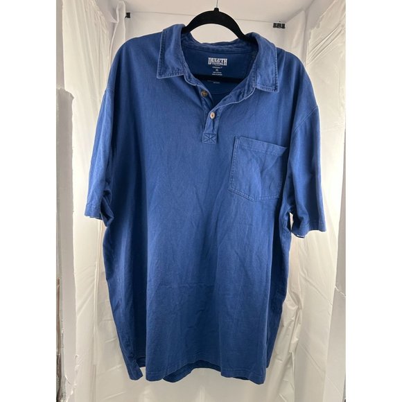 Duluth Trading Co Mens Longtail T Size XL Blue Polo - Picture 5 of 7